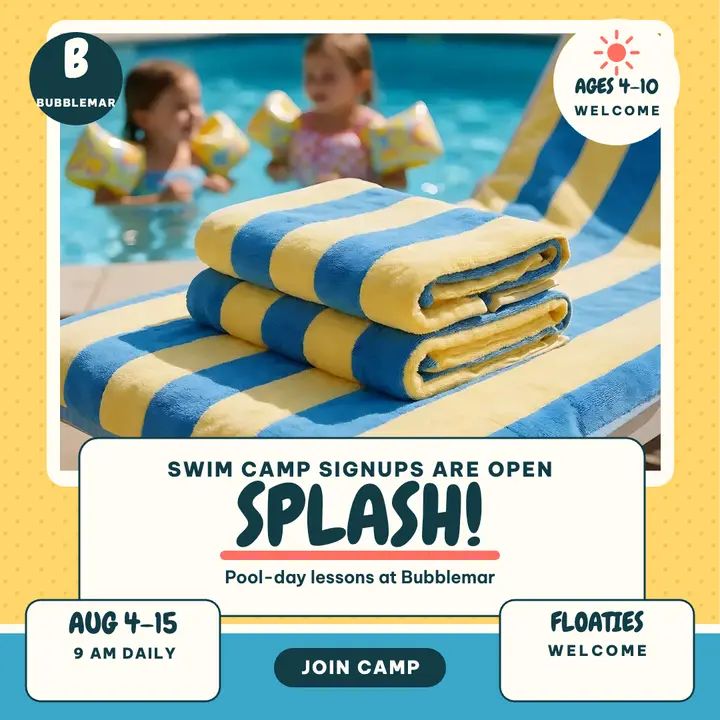 Bubblemar pool-day swim camp post template