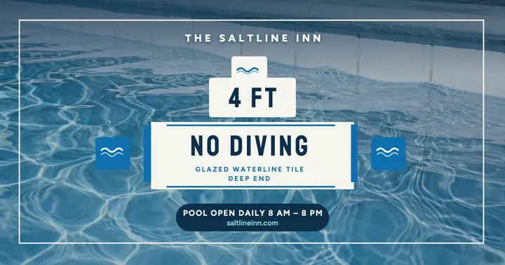 Saltline Inn pool depth tiles post template