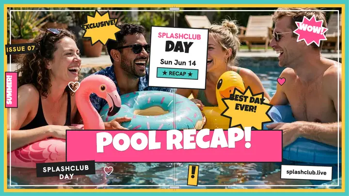 Splashclub Day pool recap teen thumbnail template