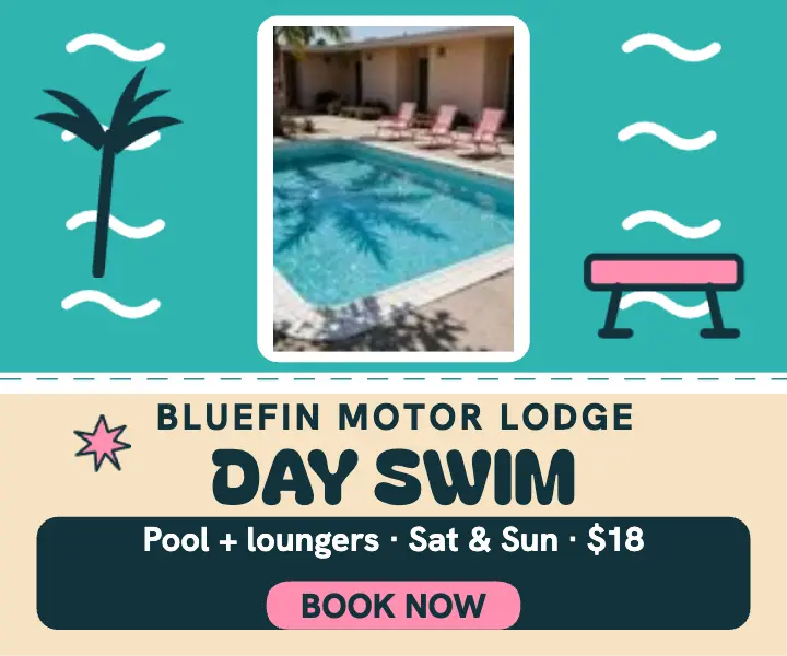 Bluefin day swim motel pool ad template