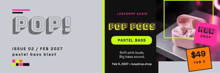 Loopdrop Pop Pods pastel header template