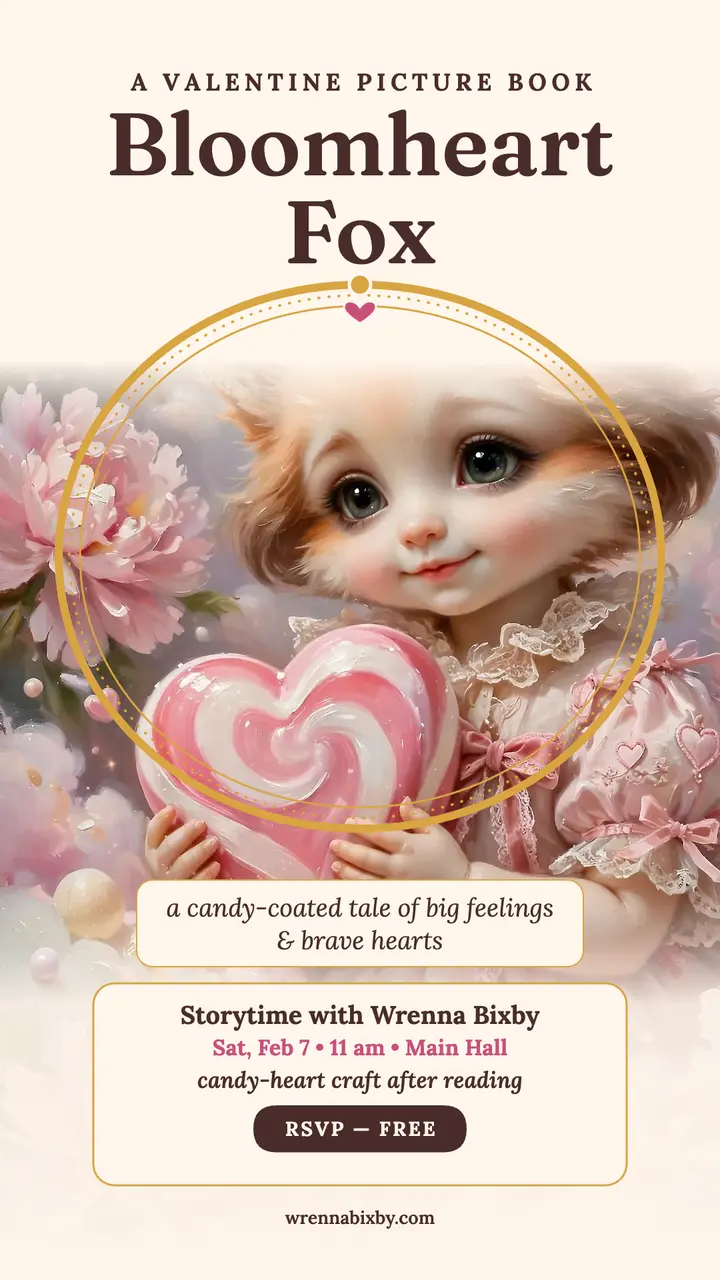 Bloomheart Fox Valentine storytime template