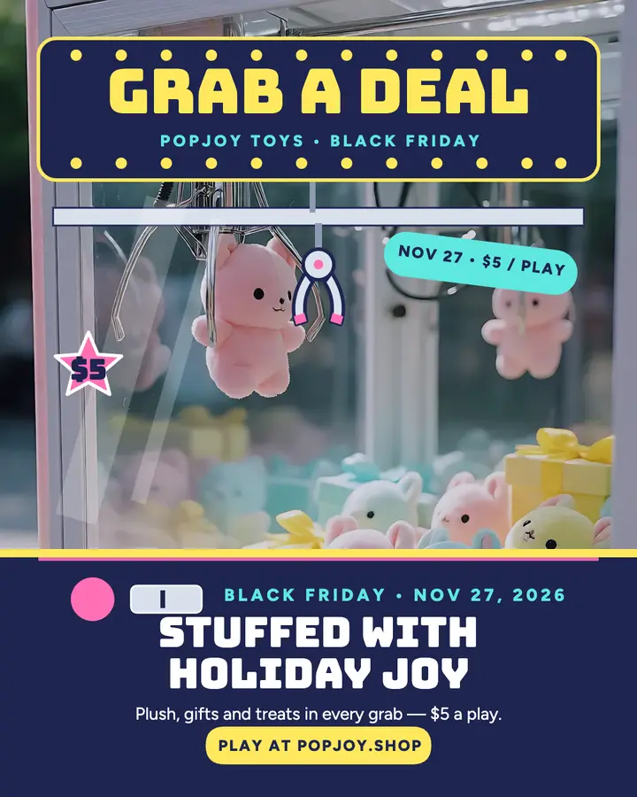 Popjoy holiday claw promo template
