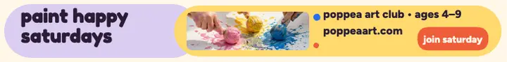 Poppea kids paint club leaderboard: kids painting club ad template