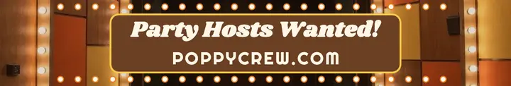Poppy Event Crew party hosts hiring cover template