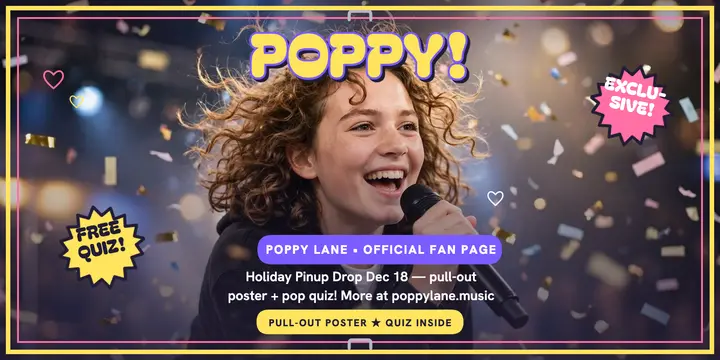 Poppy Lane pinup pull-out poster template