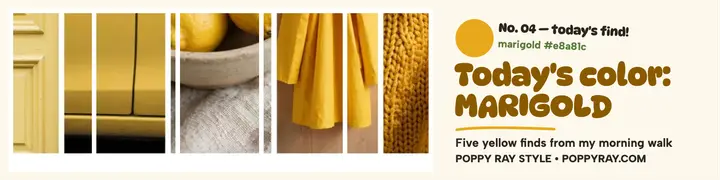 Poppy Ray marigold walk banner: color walk banner template