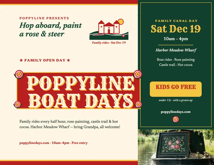 Poppyline Boat Days family flyer template