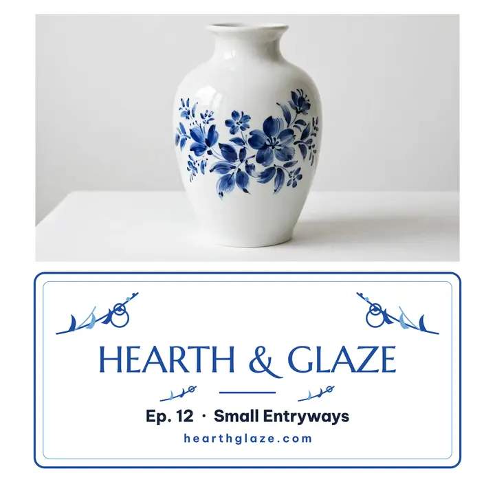 Hearth and Glaze porcelain podcast cover: home design podcast cover template