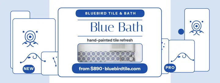 Bluebird Tile bath refresh cover: bath tile cover template
