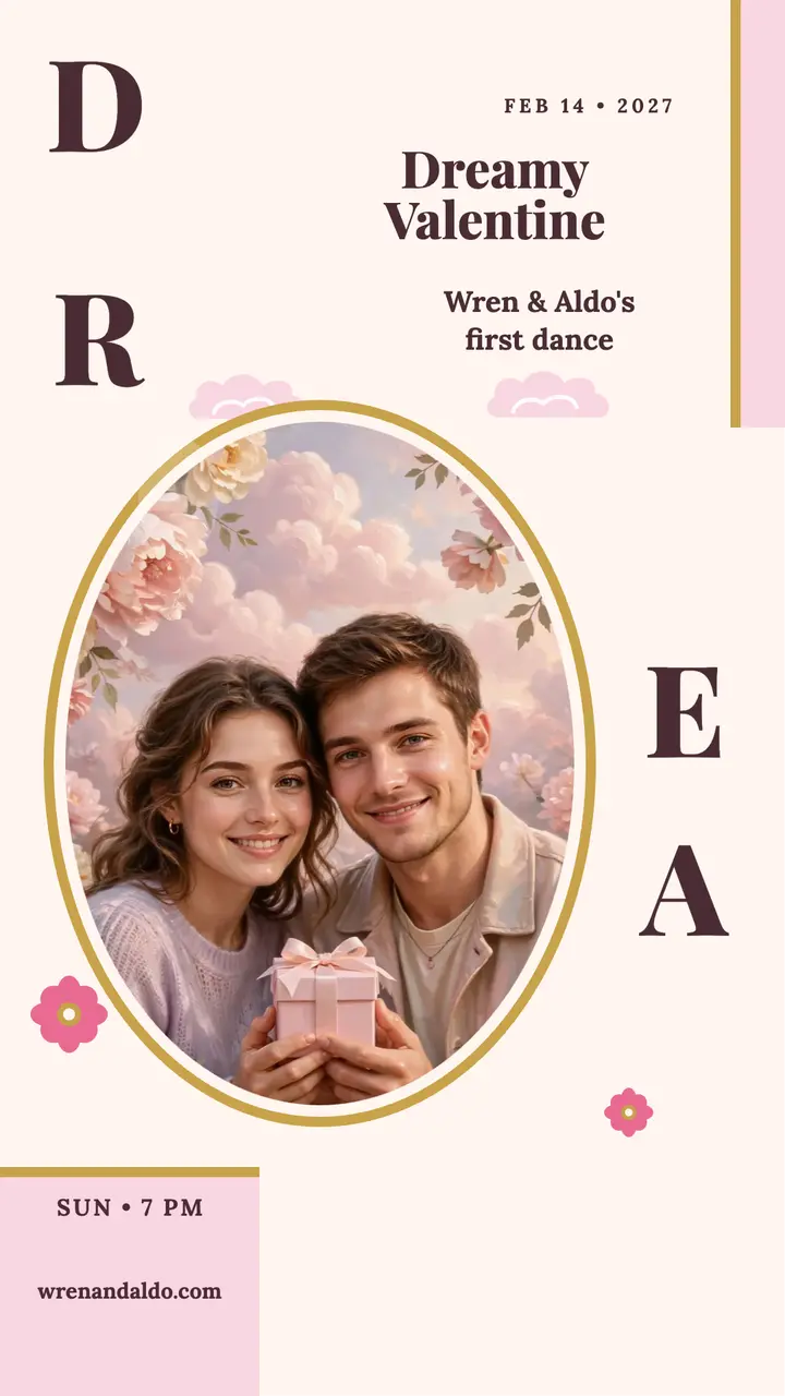 Porcelain Valentine Dream dance story template