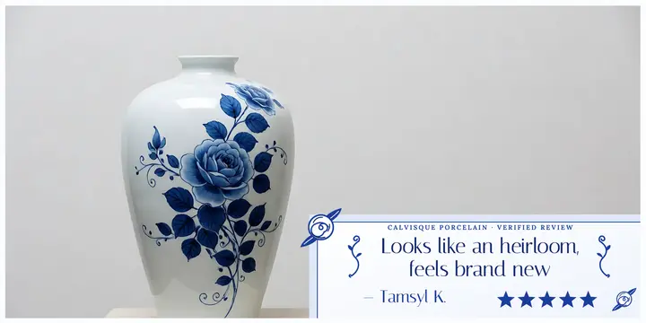 Calvisque Porcelain customer review post template