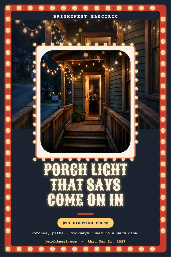 Brightnest porch lighting marquee poster template