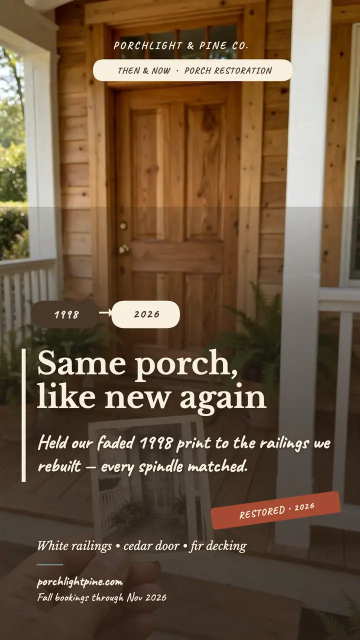 Porchlight porch restoration then and now template
