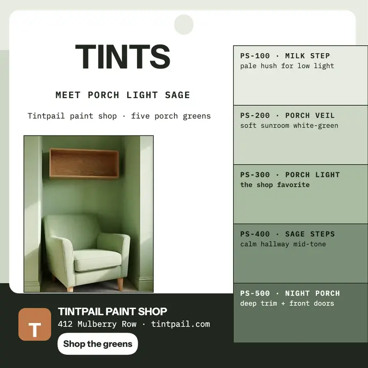 Tintpail porch sage paint post template