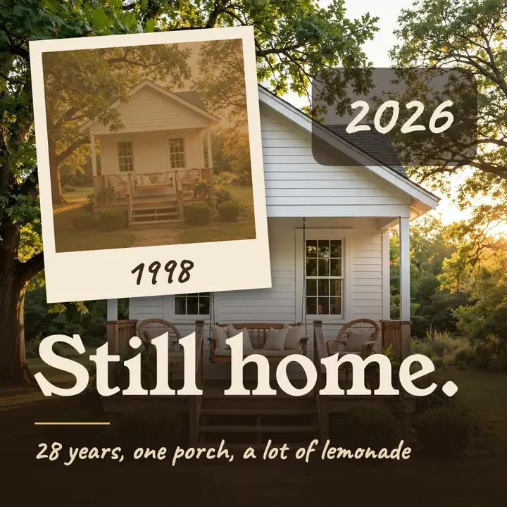Still home anniversary post template