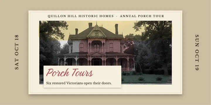 Porch tour weekend post, hand-tinted photo template