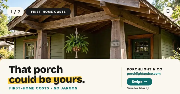 Porchlight first-home costs carousel slide template