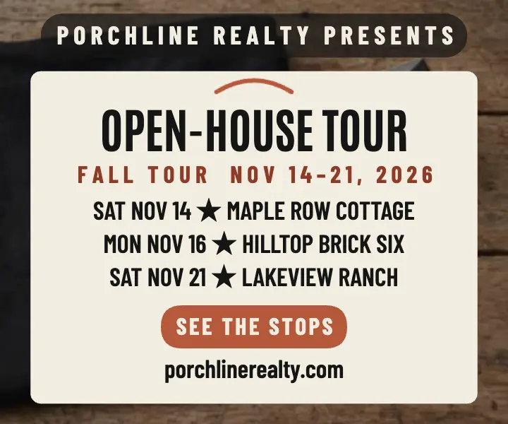 Porchline fall open-house tour ad template