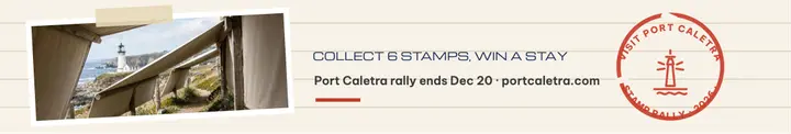 Port Caletra stamp rally cover template