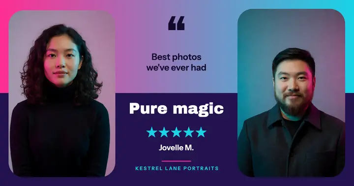 Kestrel Lane Portraits five-star review post template