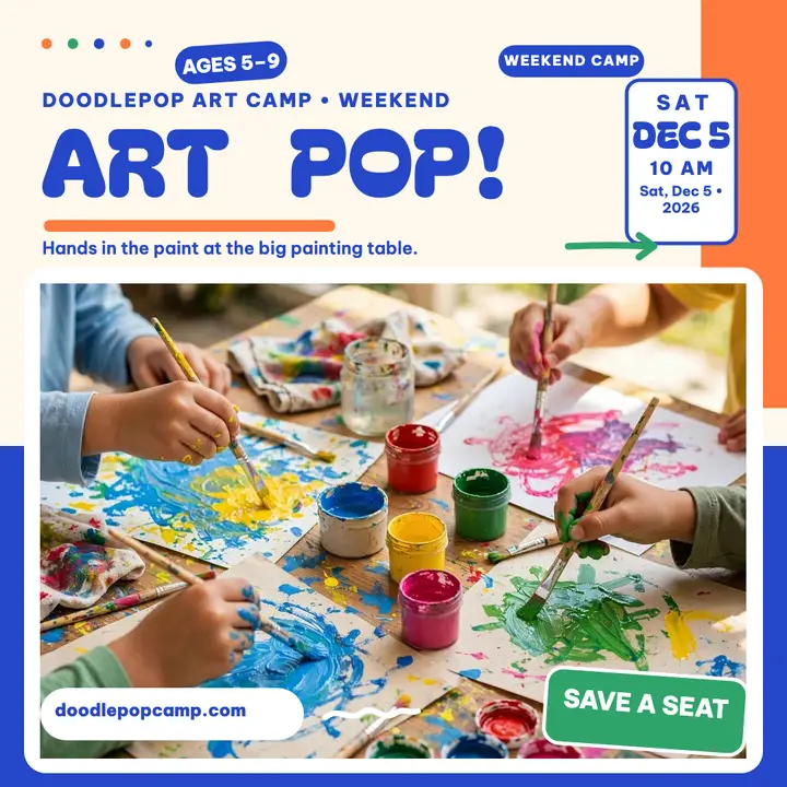 Doodlepop weekend art camp post: art camp post template