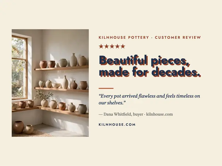 Kilnhouse buyer quote slide: pottery buyer quote template
