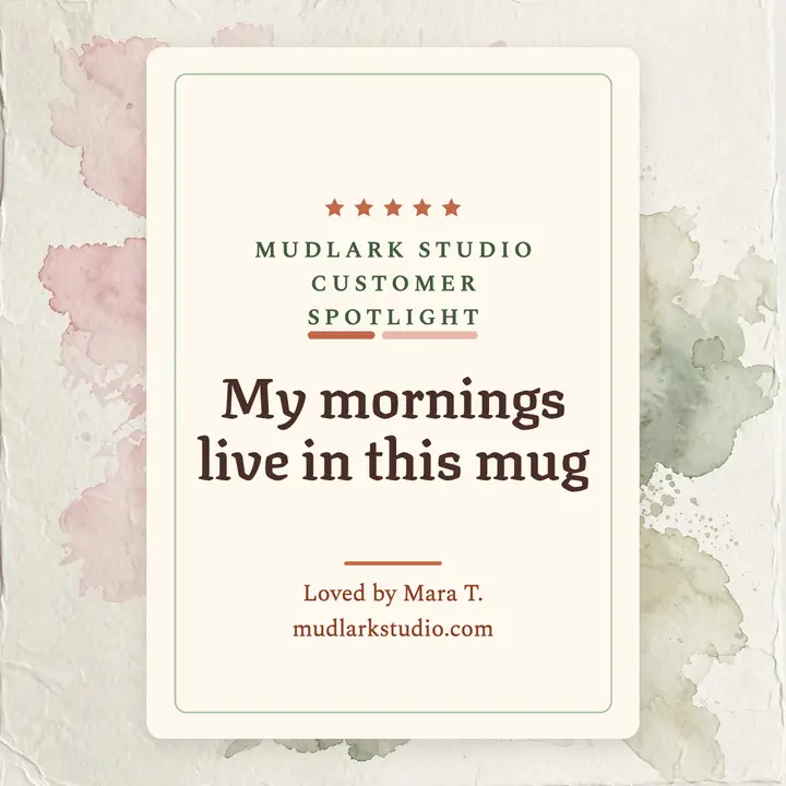 Mudlark Studio pottery love note review template