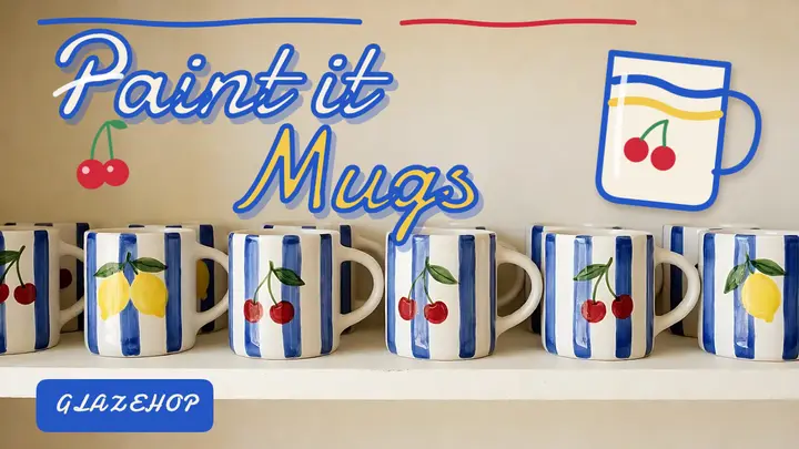 Glazehop pottery-painting vlog thumbnail template
