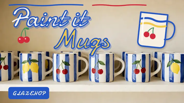 Glazehop pottery-painting vlog thumbnail template