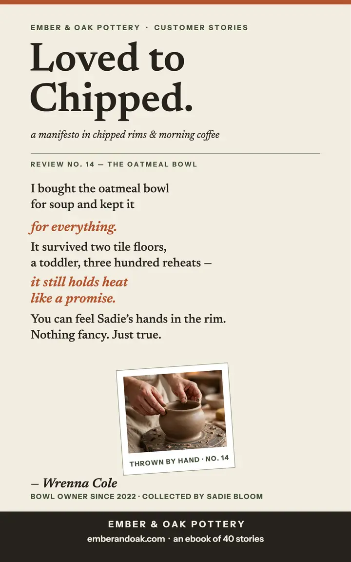 Ember and Oak pottery reviews manifesto template