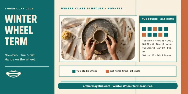 Ember Clay Club winter schedule template