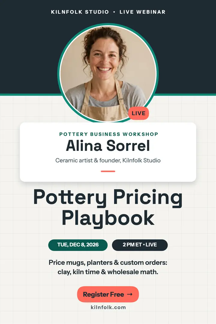 Pottery pricing webinar speaker poster template