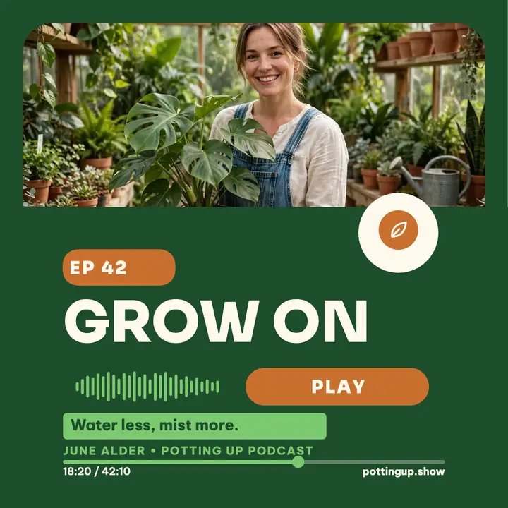 Potting Up plant care podcast audiogram template