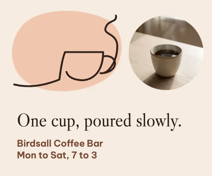 Pour-over coffee bar ad: coffee bar display ad template
