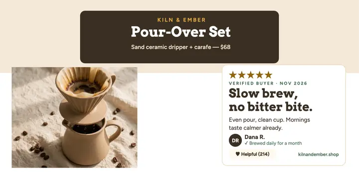 Kiln and Ember pour-over set review post template