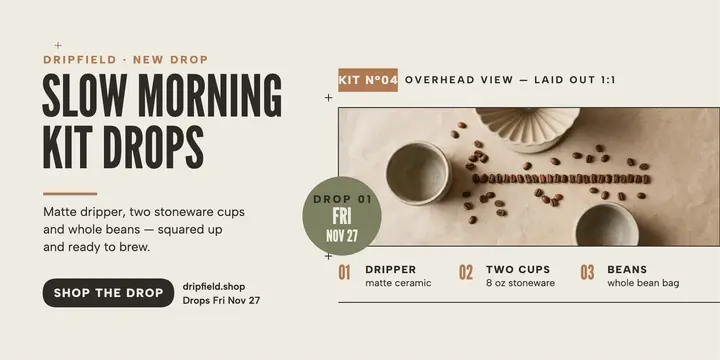 Dripfield Slow Morning Kit drop post template