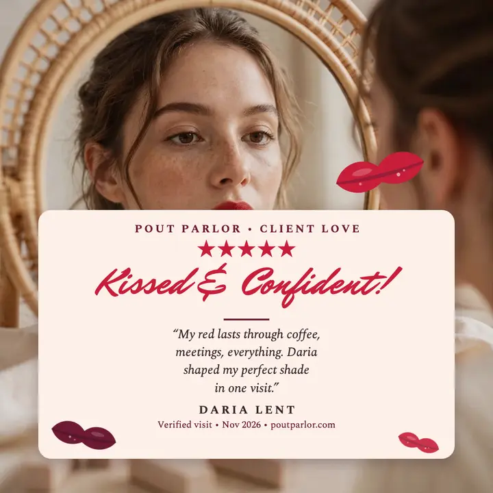 Pout Parlor lipstick review post template