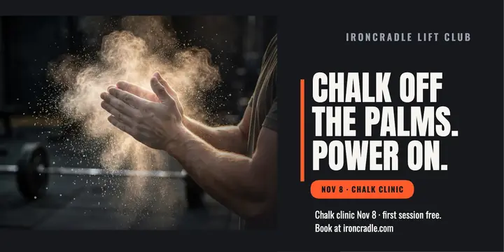 Ironcradle chalk power gym post template