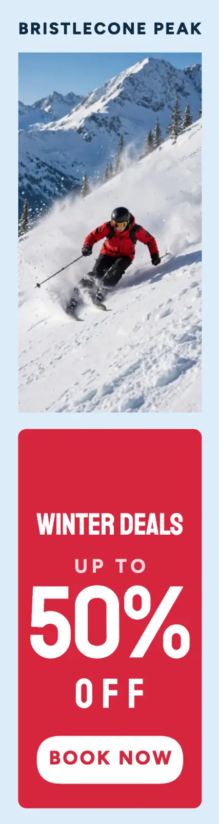 Powder days ski deals ad template