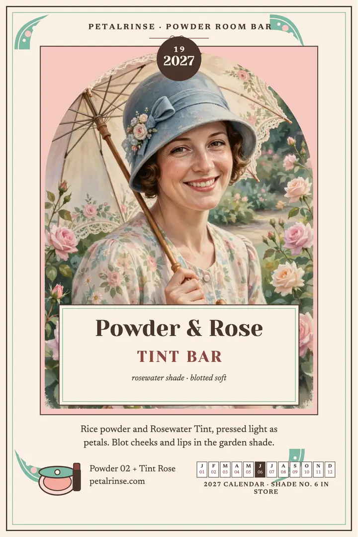 Petalrinse powder room bar poster: beauty bar poster template