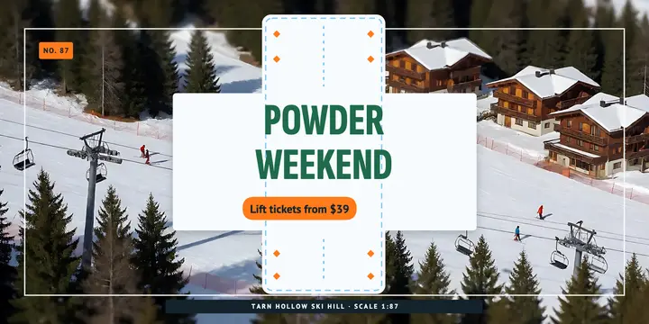 Tarn Hollow powder weekend tilt-shift post template