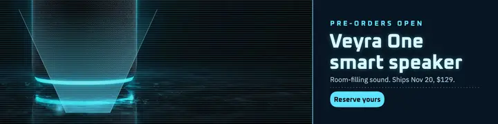 Smart speaker pre-order hologram banner template