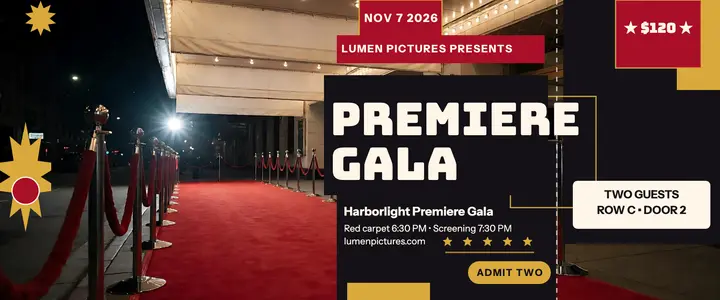 Harborlight premiere gala ticket template