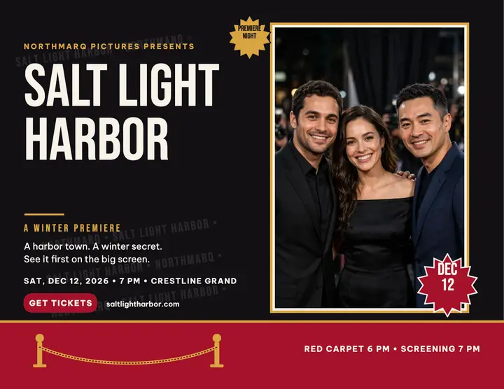 Saltlight Harbor premiere press wall flyer template