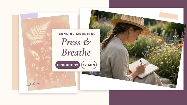 Press and Breathe morning journaling thumbnail template