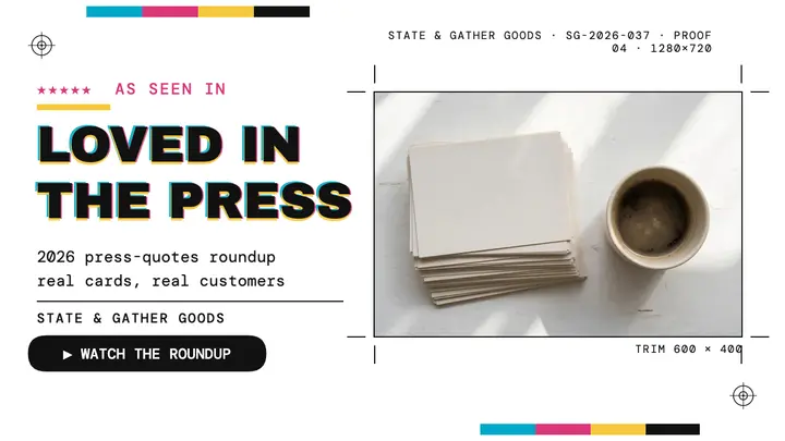 State and Gather press quotes thumbnail template