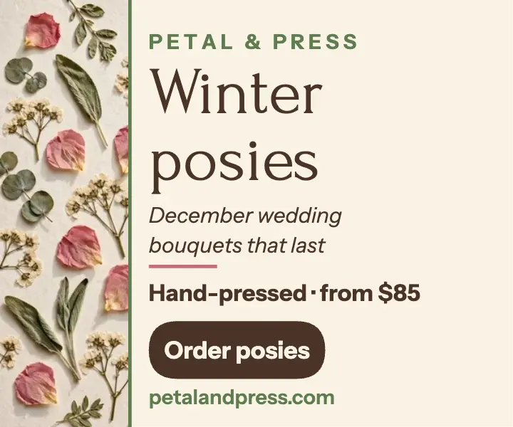 Petal and Press winter florist ad template