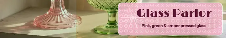 Glass Parlor vintage glassware page cover template