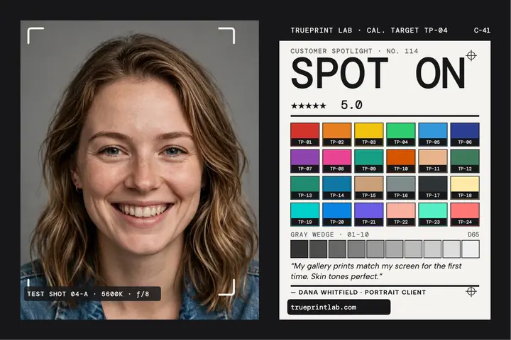 Trueprint Lab review, calibration card template